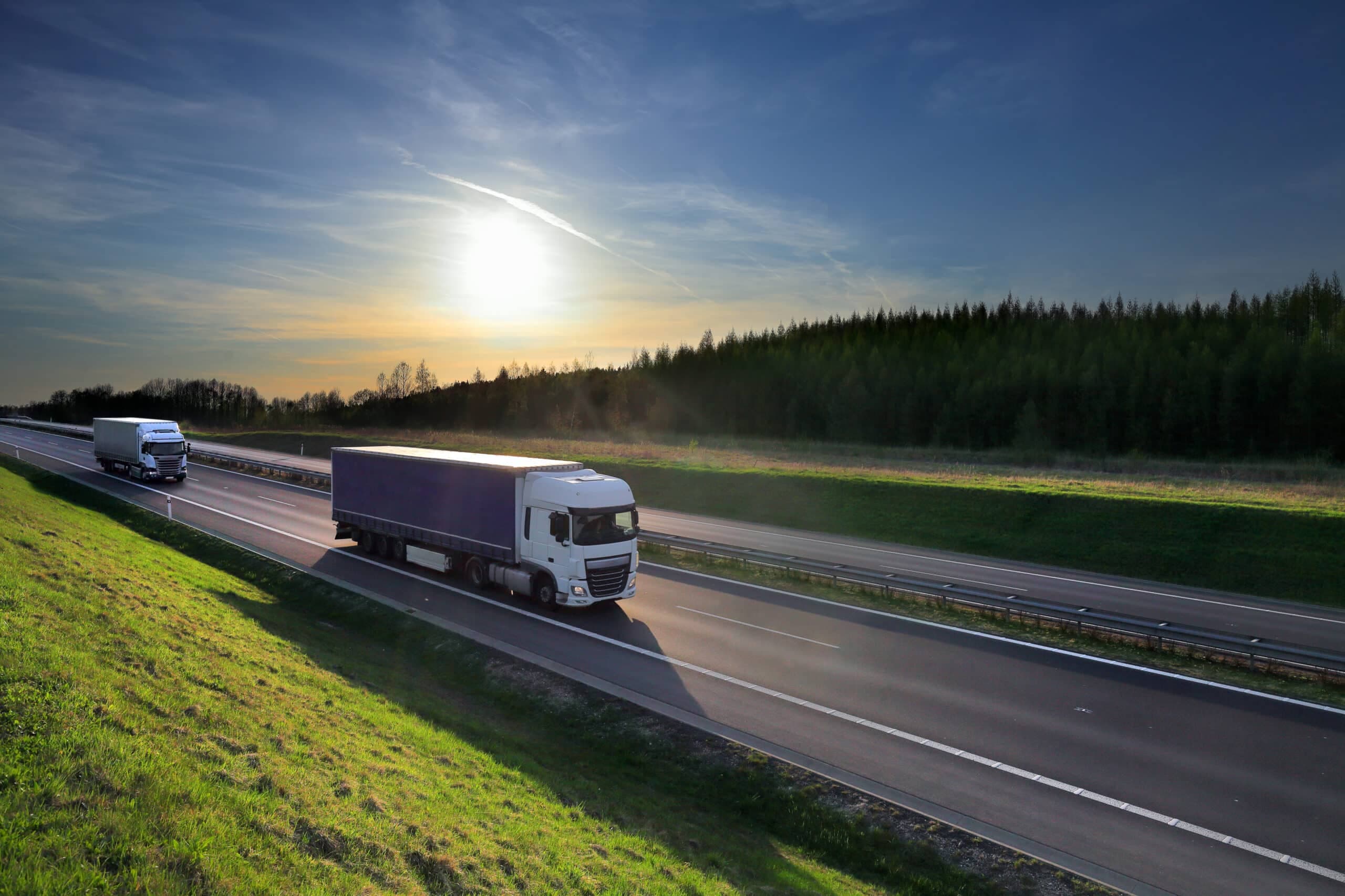 Truck,Transport,On,The,Road,And,Cargo